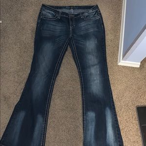 Dark wash boot cut jeans